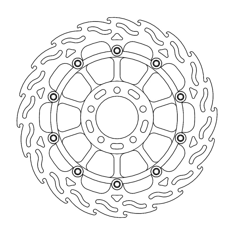Moto-Master Flame bremseskive foran høyre Kawasaki: ZX-10RR