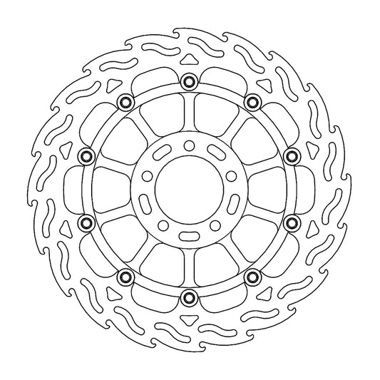 Moto-Master Flame bremseskive foran høyre Kawasaki: ZX-10RR
