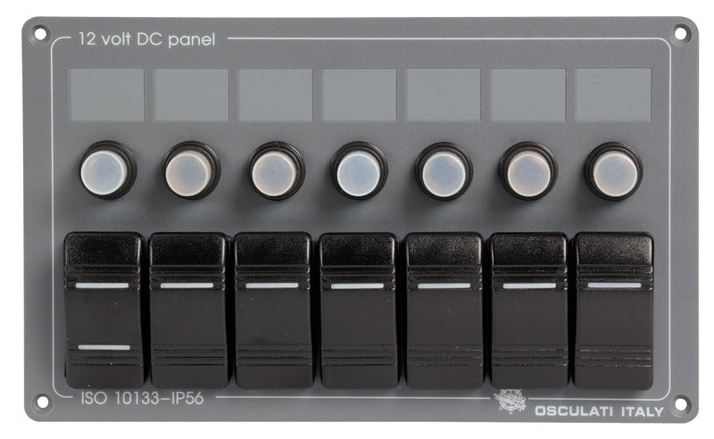 7 brytere horisontalt panel