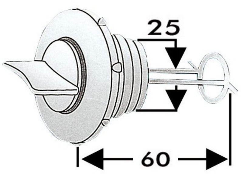 Avløpsplugg nylon 25 mm
