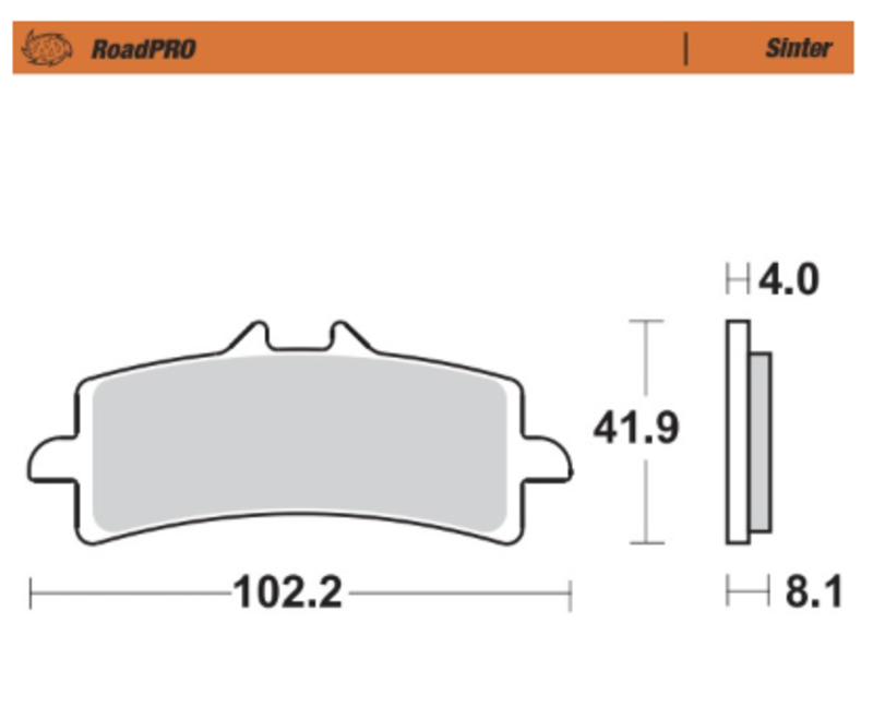Moto-Master Bremseklosser RoadPRO Sinter foran