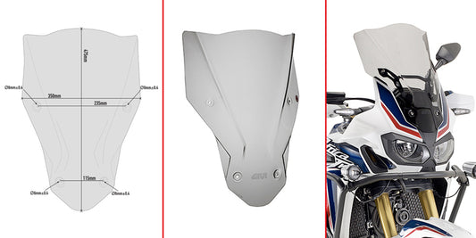 Givi Spesiell skjerm, røkt 47,5 x 35 cm (H x B) CRF1000L Africa Twin (16)