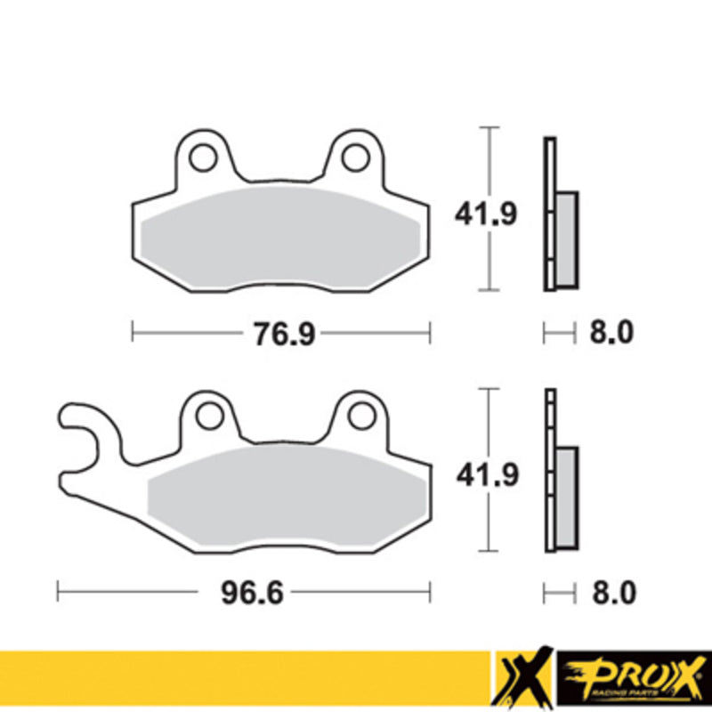 ProX Fremre bremsekloss RM125/250 '89-95 + YZ125/250 '90-97