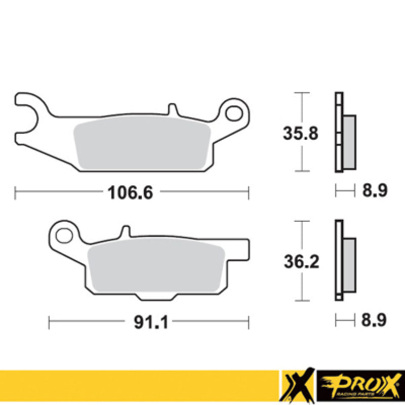 ProX Bremsekloss bak YFM550/700F Grizzly '07-15 (Venstre)
