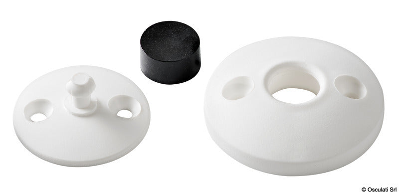 dørstopper, nylon+gummi, hvit