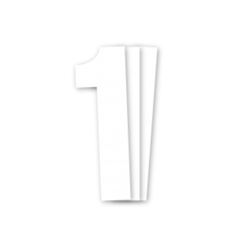 Blackbird Race Numbers White - pakke med 3 cm.13X7 #1