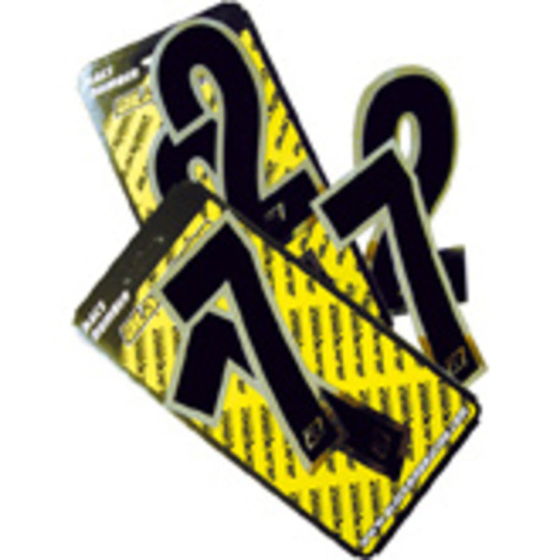 Blackbird Race Numbers Chrome - pack of 3 cm.15X7 #4