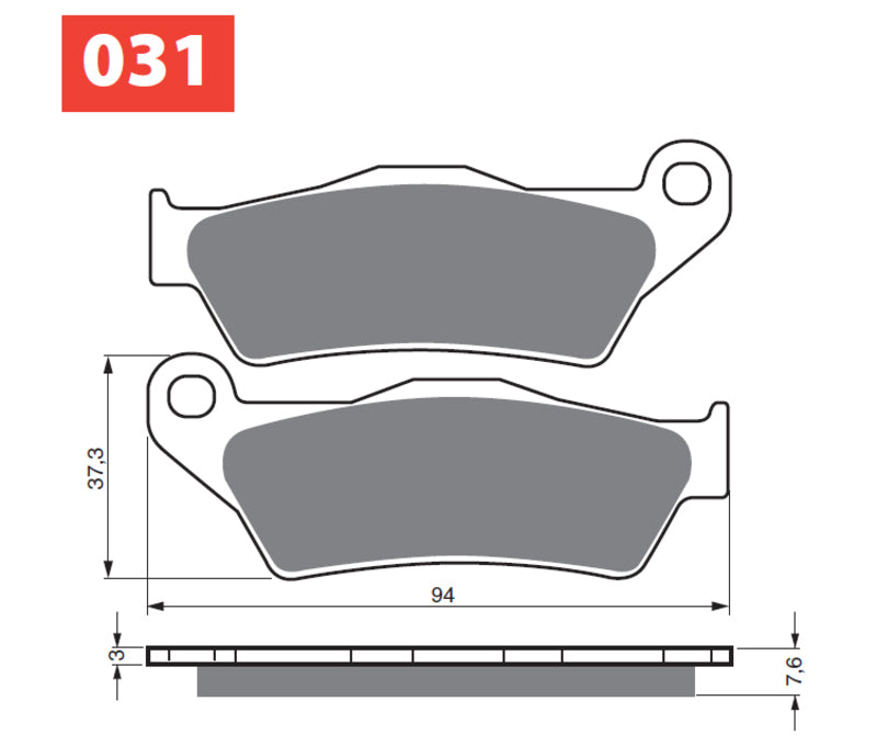 GOLDFREN Brake Pads 031 Ceramic Carbon S33