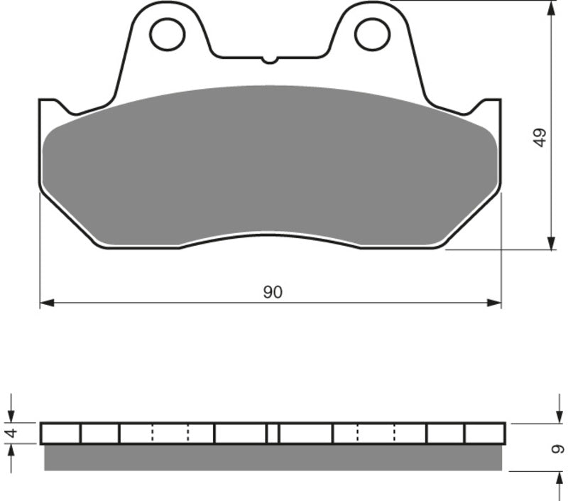 GOLDFREN Bremseklosser 049 Keramisk karbon AD