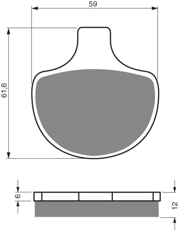GOLDFREN Bremseklosser 057 Keramisk karbon AD