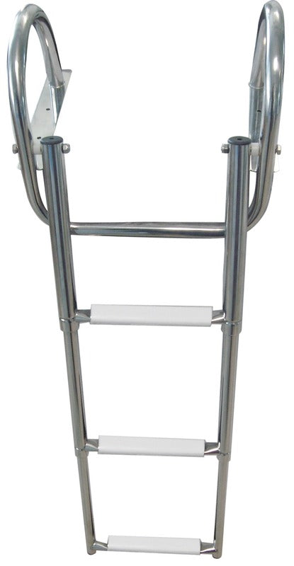 Osculati 3-trinns (hvit) teleskopstige m/håndtak