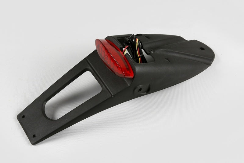 UFO Skiltplateholder med LED-lys Svart E-godkjent