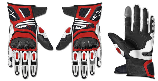 *Alpinestars Hanske SPX Air Carbon v2 Svart/Hvit/Rød fluo S