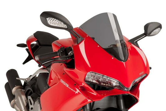 Puig Racing Vindskjerm Ducati 959-1299 Panigale/S C/Mørk Sm