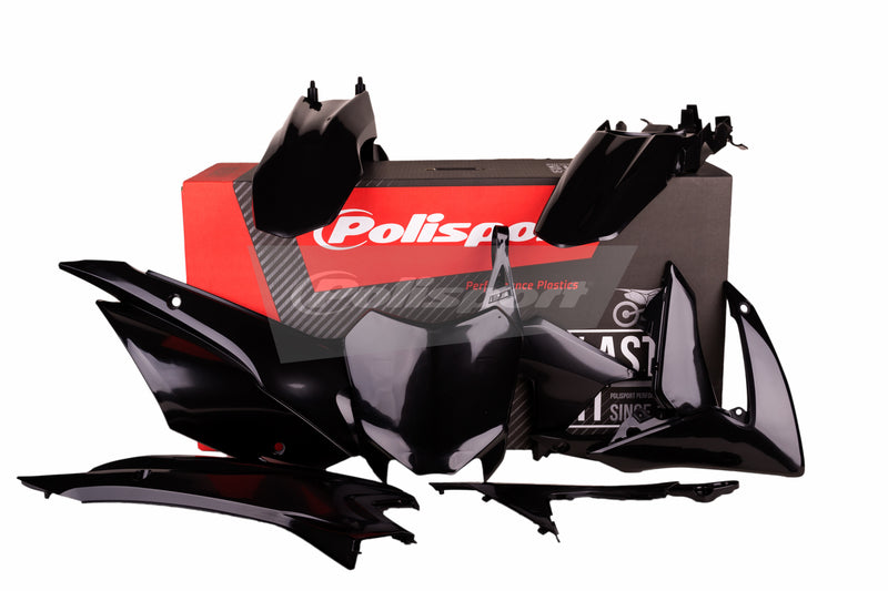 Polisport plastsett CRF110F 13-18 SVART (1)