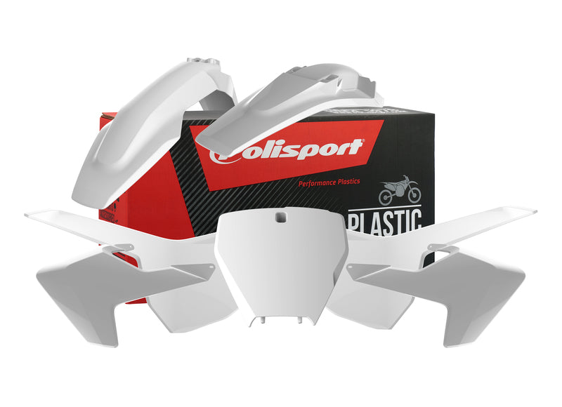 Polisport plastsett TC125/250, FC250/350/450 16-18 Hvit (1)