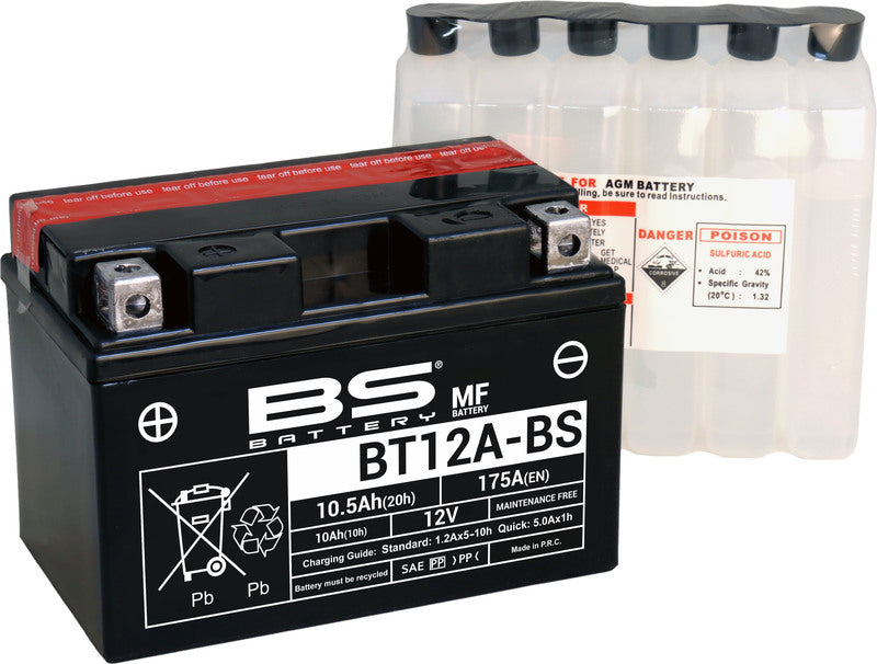 BS Batteri BT12A-BS MF (cp) Vedlikeholdsfri