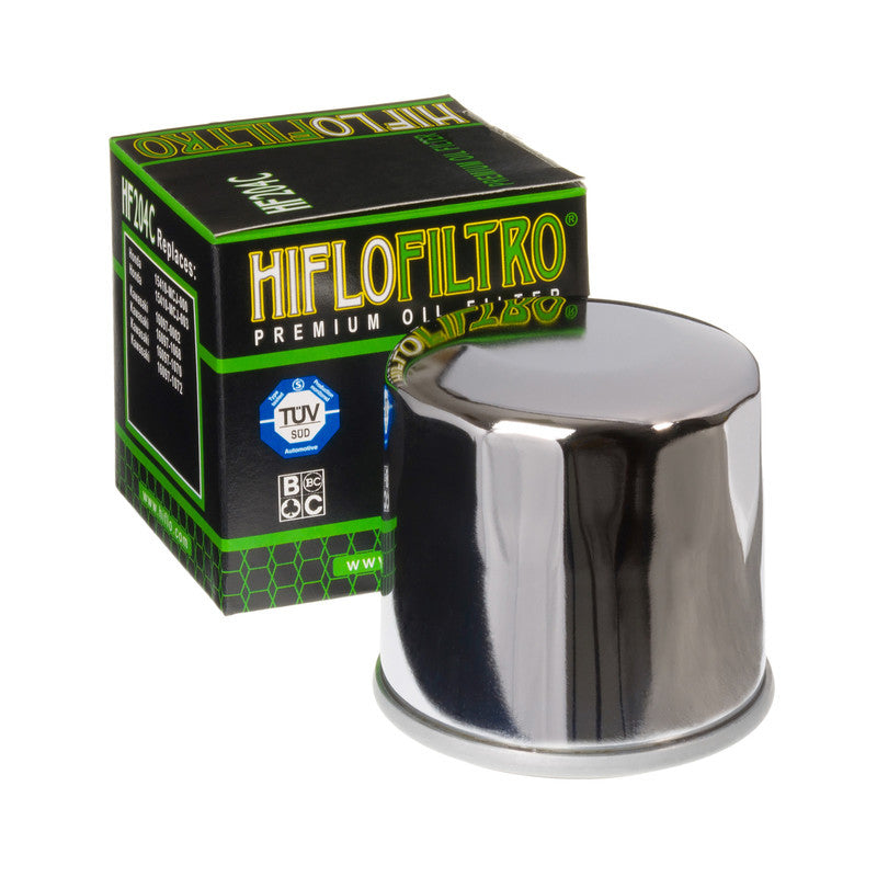 HiFlo oljefilter HF204C Forkrommet