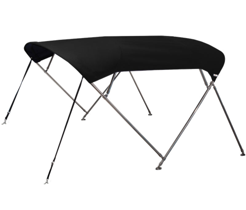 OS CRUISER BIMINI RUSTFRITT STÅL 4 BØYLER 1,8M-2,1M SVART
