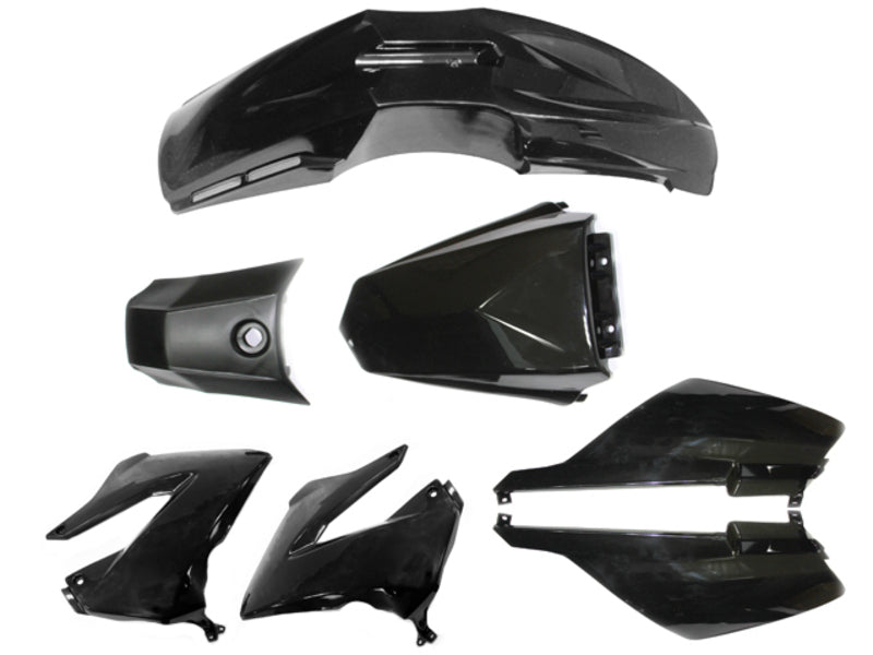 Tec-X karosserisett, svart, Derbi Senda R X-Treme 03-10, SM X-Treme 02-10