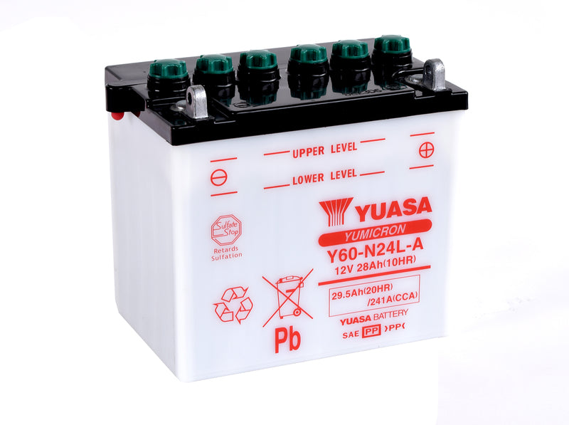Yuasa Batteri Y60-N24L-A (cp) med syrepakke (2)