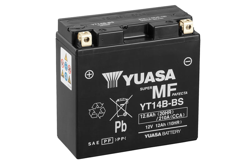Yuasa Batteri YT14B-BS (YT14B-4) (cp) med syrepakke (4)