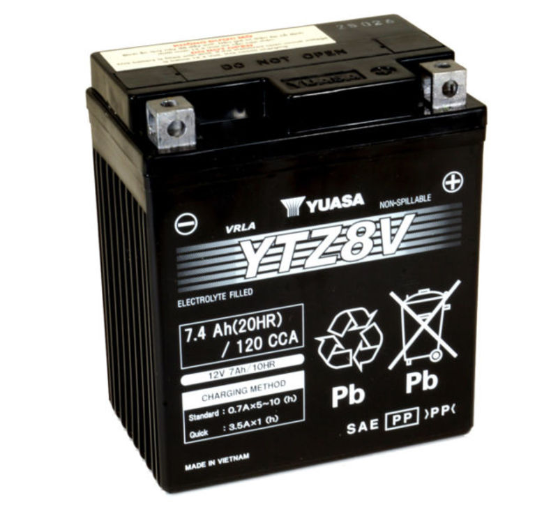 Yuasa Batteri, YTZ8V (wc) fabrikkaktivert (10)