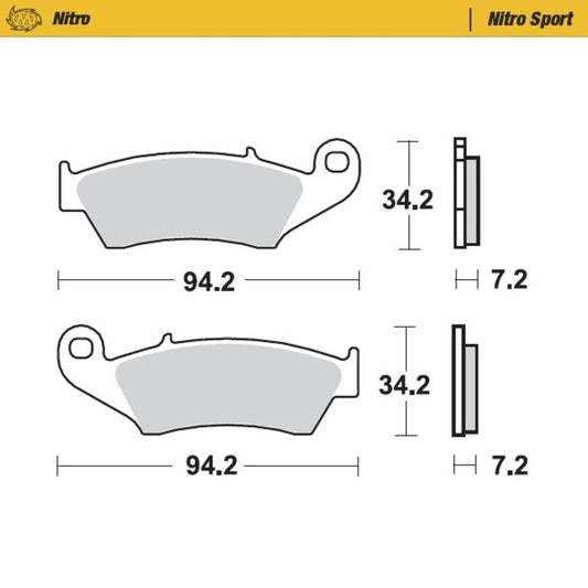 Moto-Master Nitro Racing Bremseklosser Honda: CR 125-250-500, CRF 450, XR 400-600-6