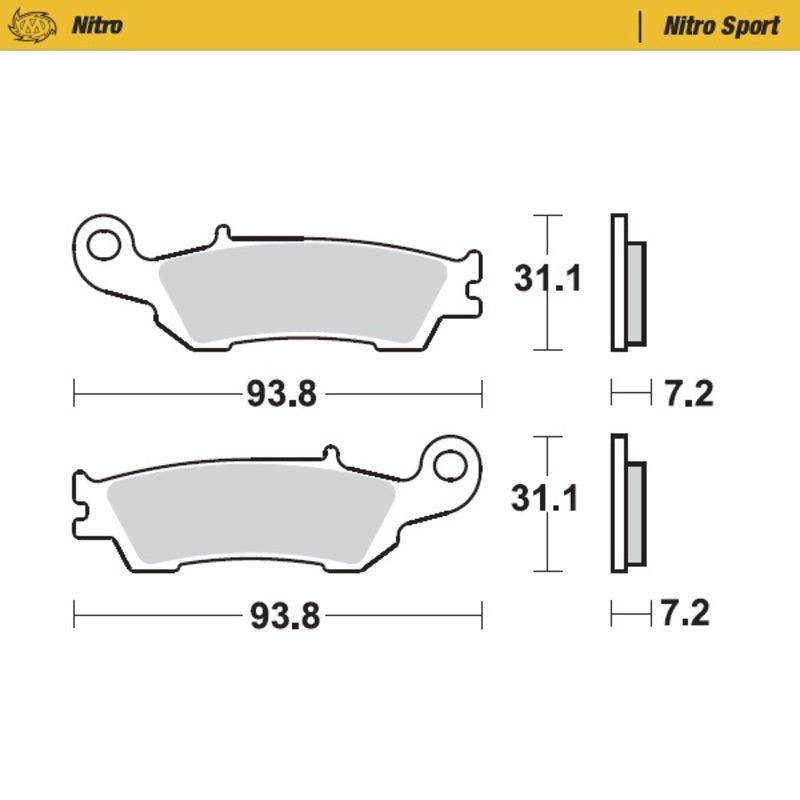 Moto-Master Nitro Racing Bremseklosser Yamaha YZ250F foran