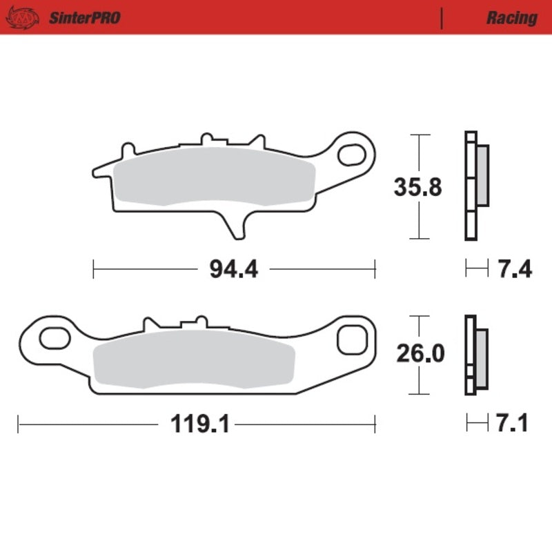 Moto-Master Bremseklosser Kawasaki: KFX 450/KFX 700/ KVF 700 Bruteforce venstre