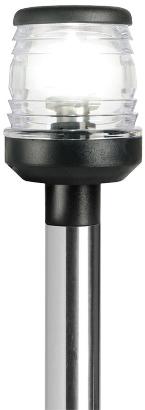 SS lanternmast 100 cm m/svart plastlantern 360°