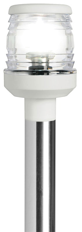 Sammenleggbar led-lys mast 360° hvit plast 60 cm