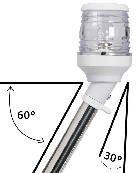 360° led pole w/30° white light 100 cm