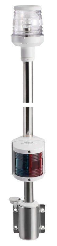 Veggfeste hvit kombinert lysmast 100 cm