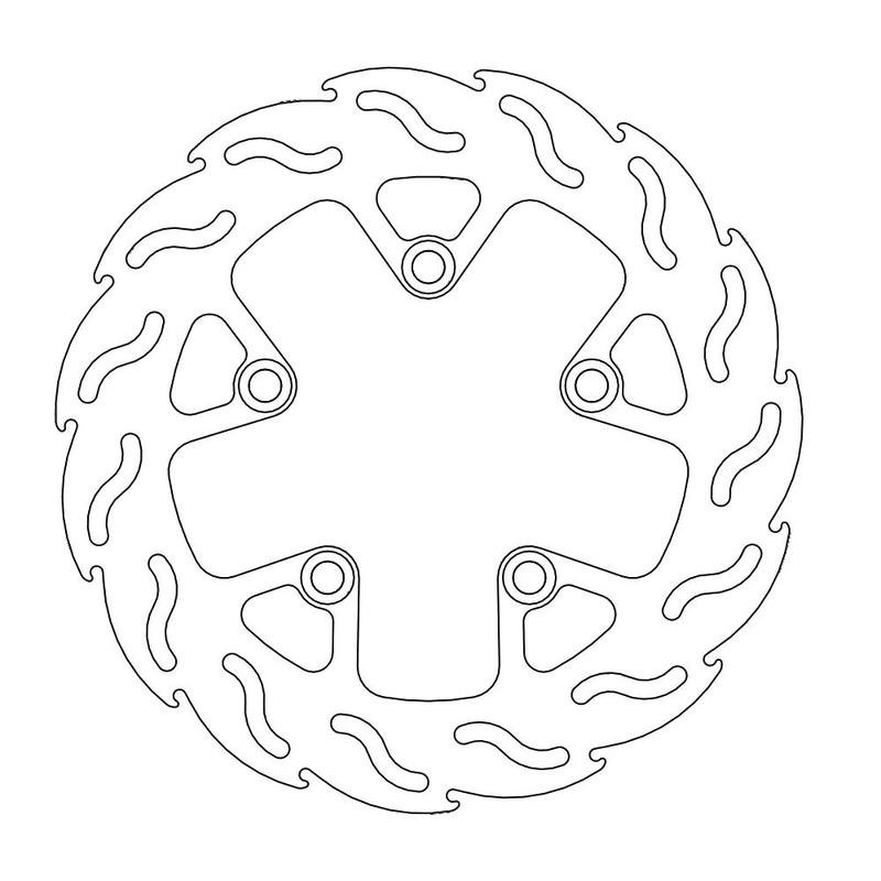 Moto-Master Flame Bremseplate bak Suzuki: GS Bandit, GSX, RF, SV