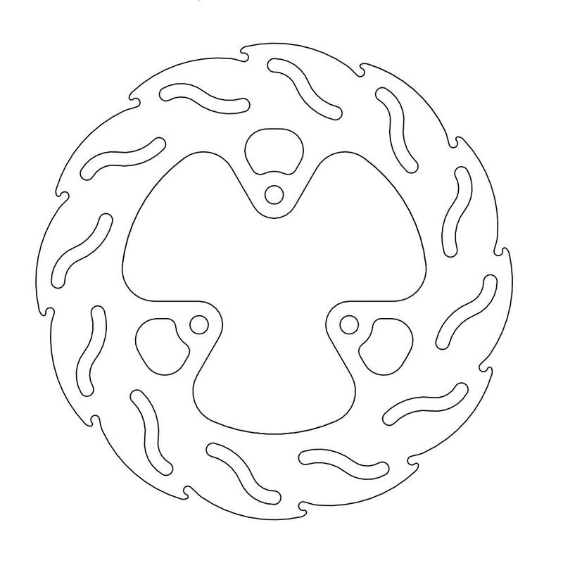 Moto-Master Flame bremseplate bak Honda: TRX 250X-300EX