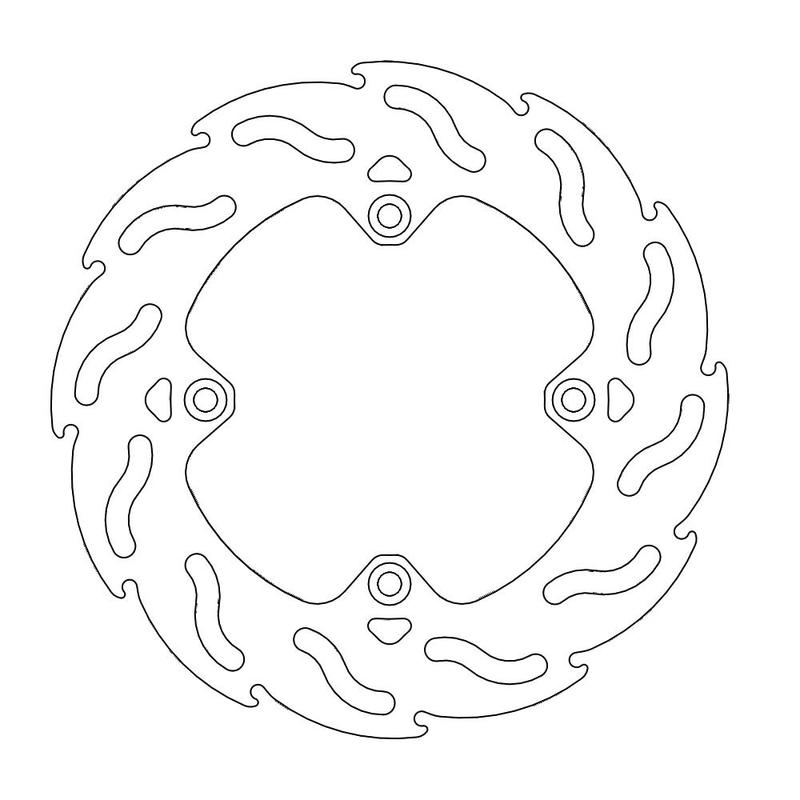 Moto-Master Flame bremseplate bak Kawasaki: KX 80-100, Suzuki: RM 80-85
