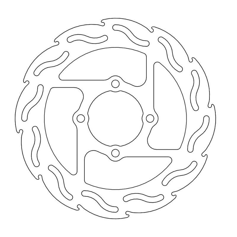 Moto-Master Flame Bremseplate bak Yamaha: Banshee, Blaster, Raptor, Warrior,