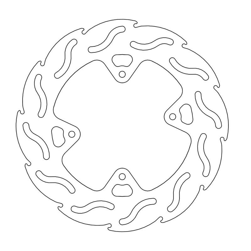 Moto-Master Flame Bremseplate foran Honda: CR 80-85-150