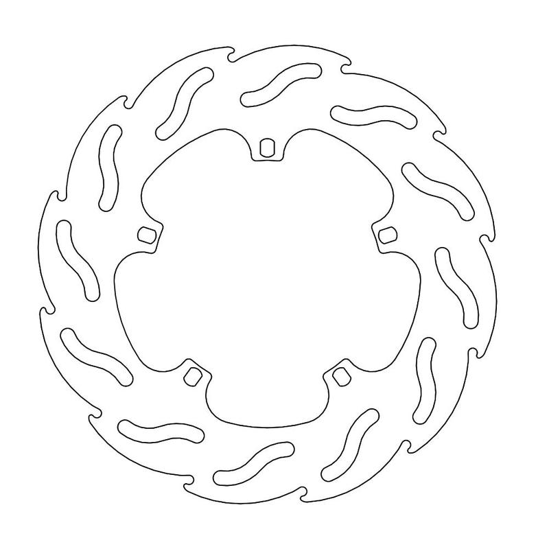 Moto-Master Flame Bremseplate Scooter Vespa: ET2, ET4, PX, PE, Skipper, Hexagon