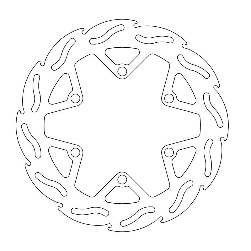 Moto-Master Flame Bremseplate foran Kawasaki: KX 85