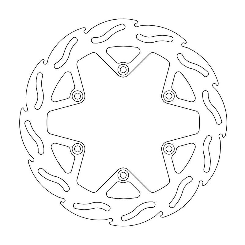 Moto-Master Flame Bremse Skive foran Kawasaki: KX 80-100