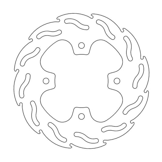 Moto-Master Flame Bremseplate bak Polaris: Predator 500