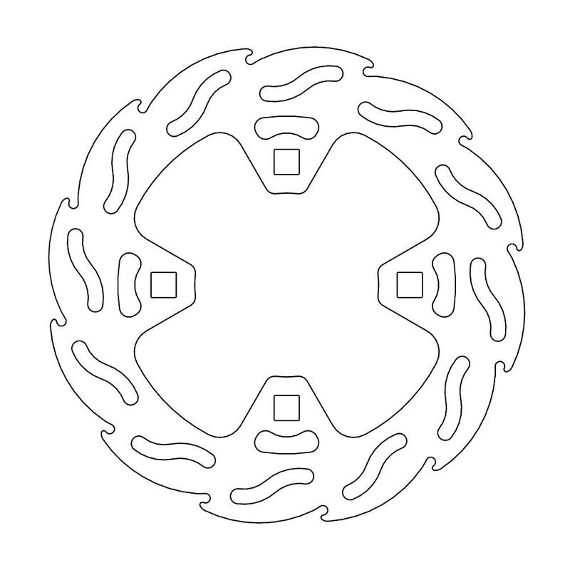 Moto-Master Flame Bremseplate bak KTM XC450 / XC505 quad