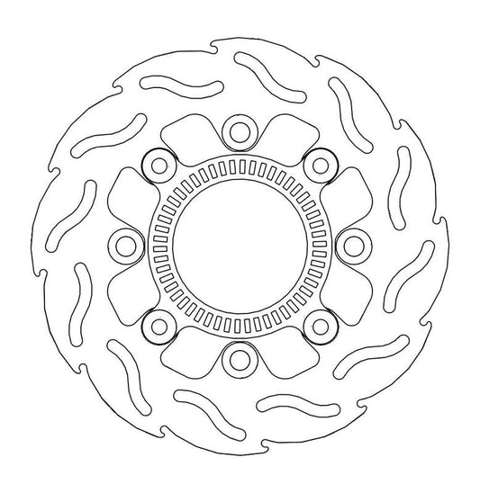 Moto-Master Flame Bremseplate bak Kawasaki: ER 6 F / ER 6 N / Versys inkludert ABS