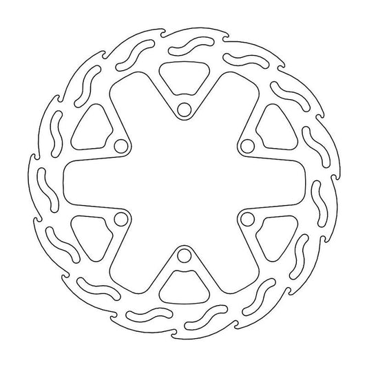 Moto-Master Flame Bremseplate foran Kawasaki D-Tracker 125, KLX 125