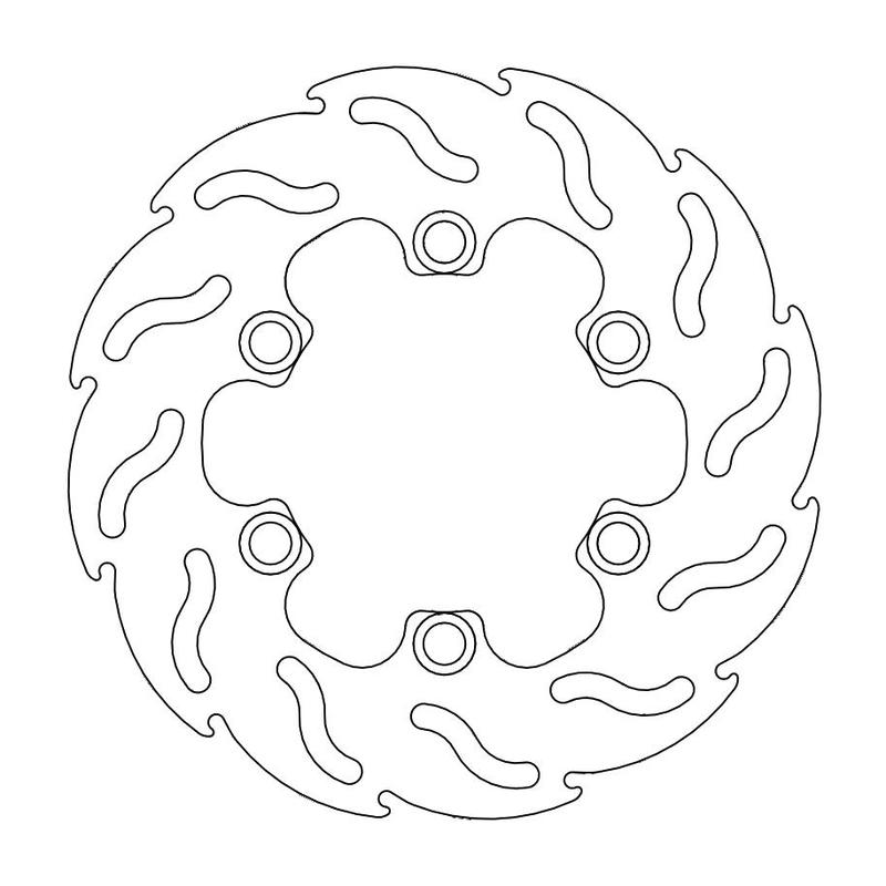 Moto-Master Flame Bremseplate bak Kawasaki D-Tracker, KLX 125