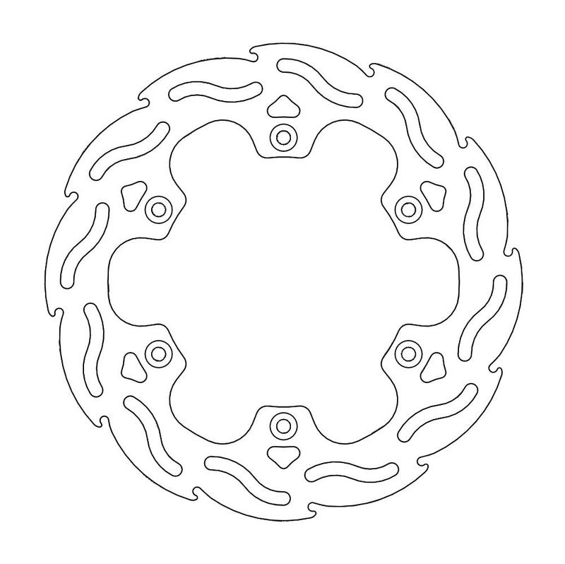 Moto-Master Flame Bremseplate bak Yamaha DT125, TDR125, TT600 (erstatter 110068)
