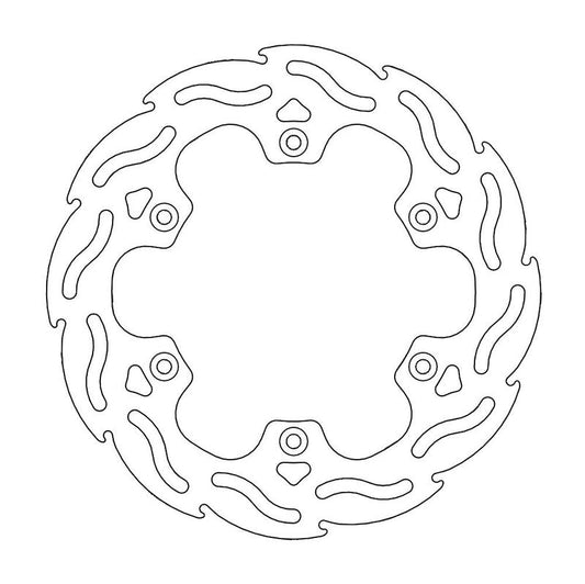 Moto-Master Flame Bremseplate bak Yamaha DT125, TDR125, TT600 (erstatter 110068)