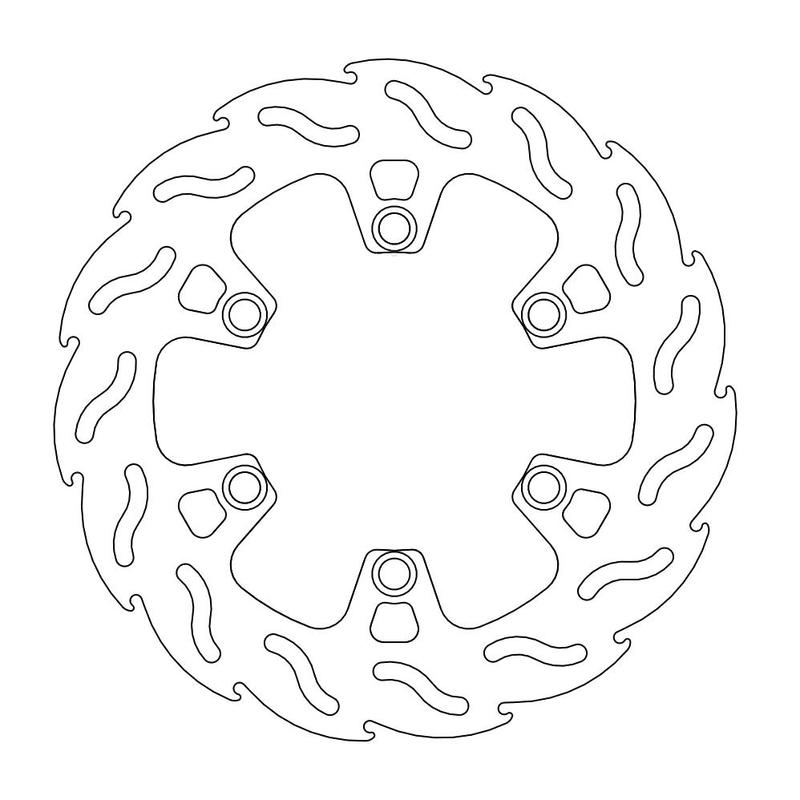 Moto-Master Flame Bremseplate bak Kawasaki